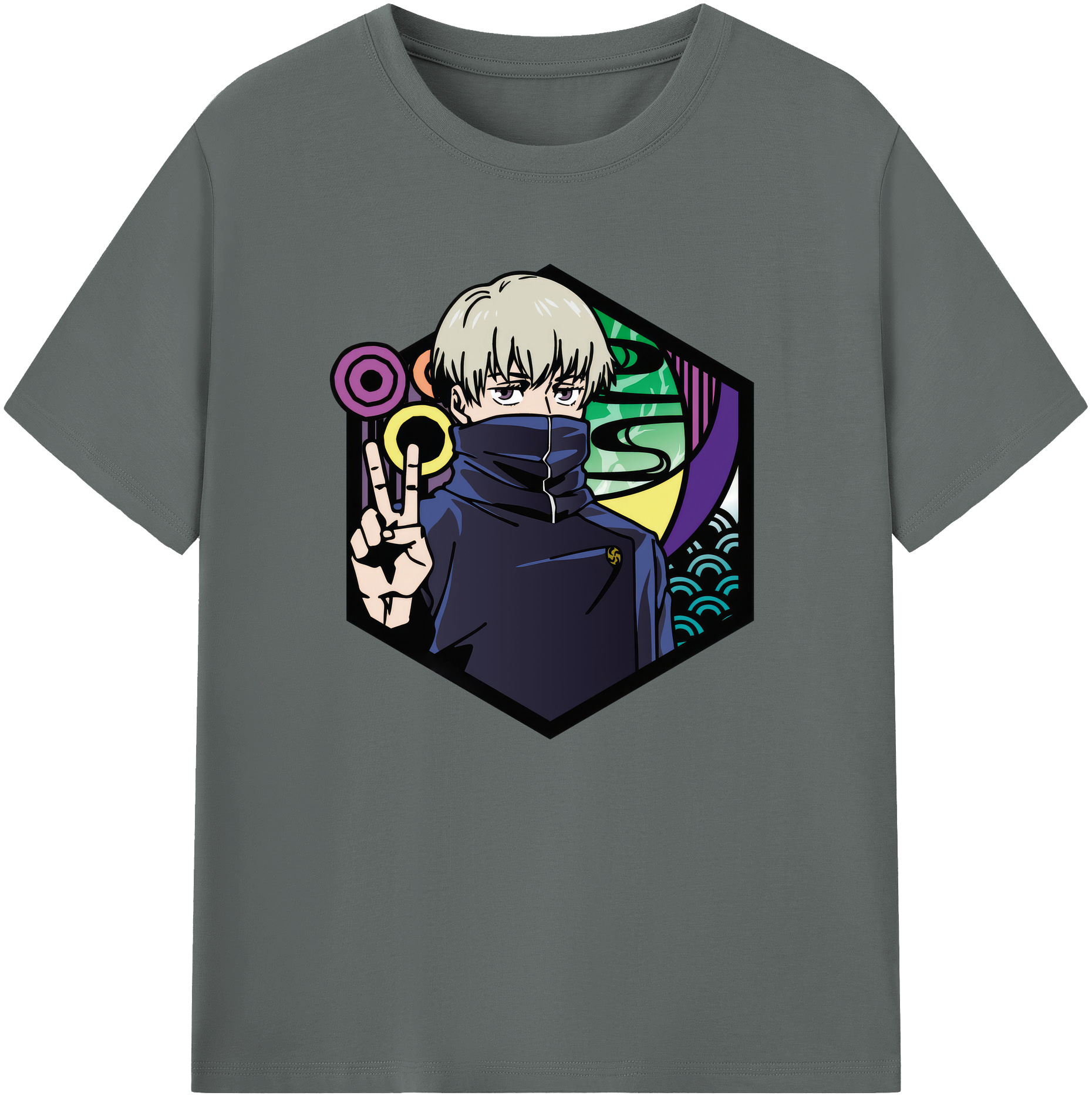 （画像用） 呪術廻戦 Jujutsu Kaisen 綿100％ メンズ半袖Tシャツ｜肌触りやわらか＆通気性
